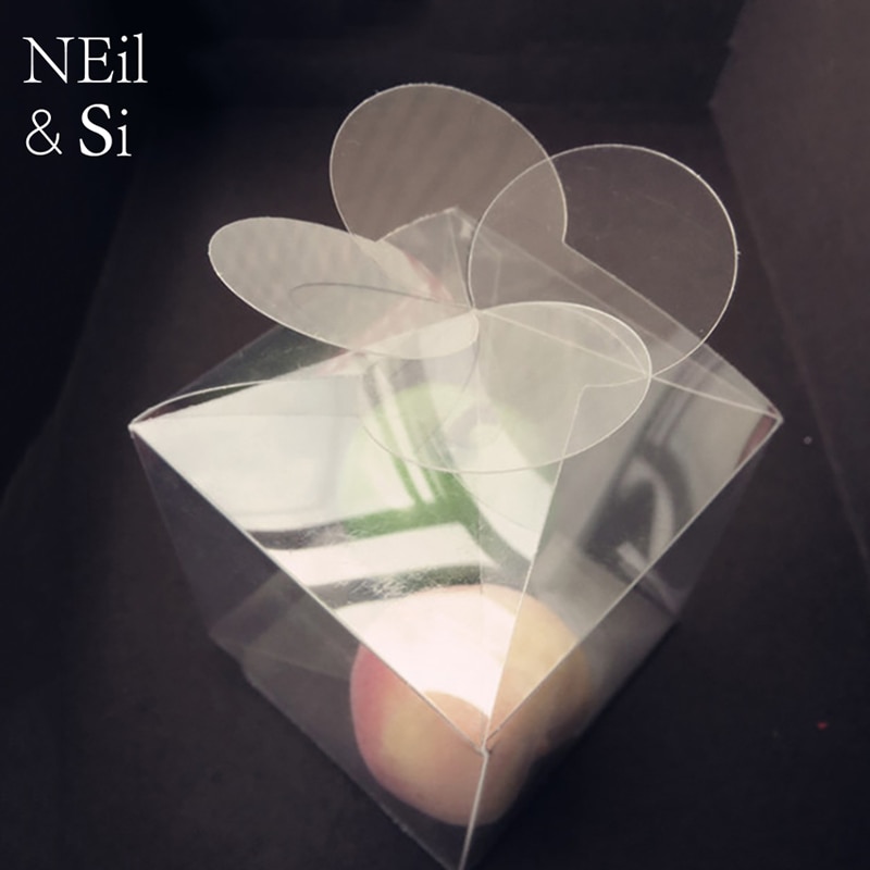 명확한 잎 클로버 상자 꽃 플라스틱 결혼식 호의 선물 사탕 수제 비누 포장 상자 투명 pvc 무료 배송